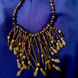 Purple statement necklace